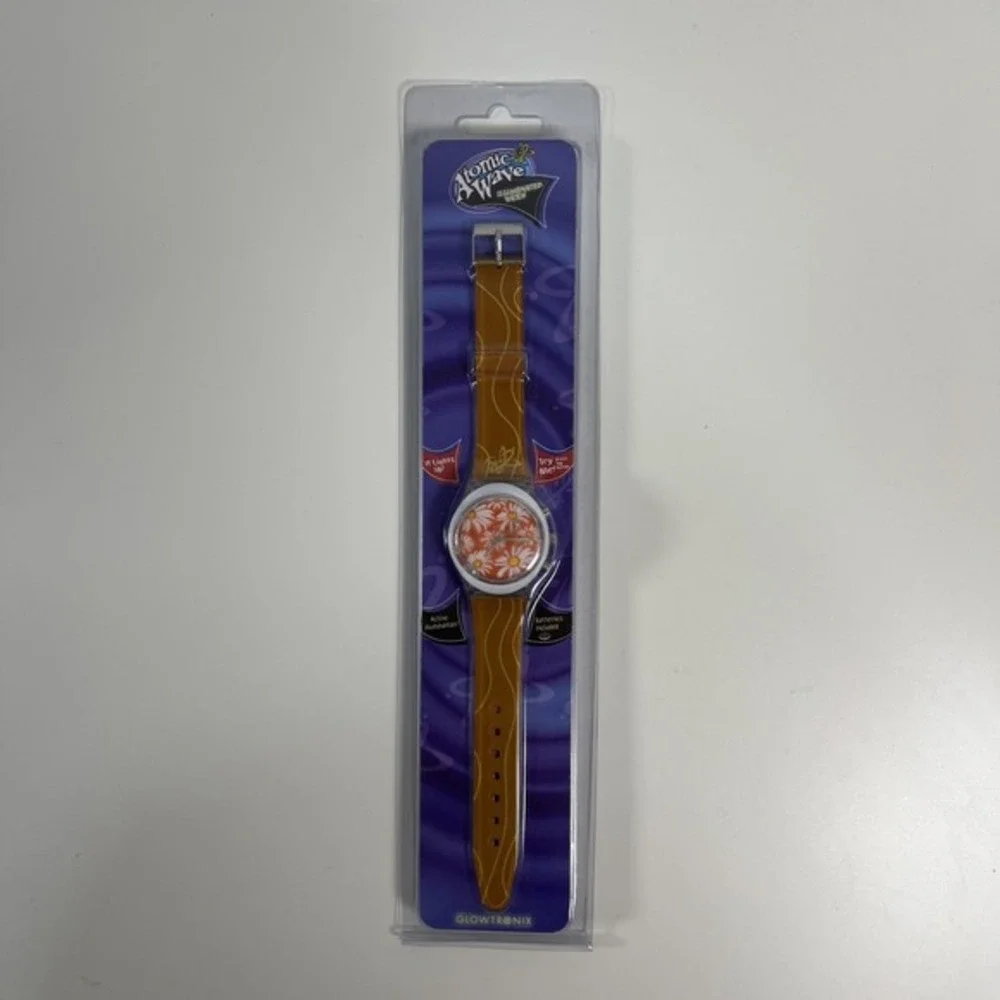 Vintage ATOMIC WAVE Glowtronix Glow WATCH Illuminated Light Up Fashion Rave NEW‎